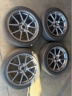 18” Tesla model 3 OEM Factory grey wheels Tires Model3 Rims
