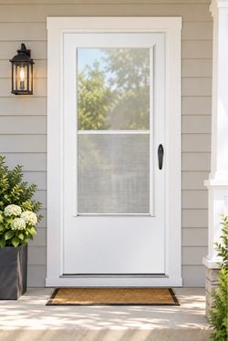 32” x 78” White Vinyl Storm Door