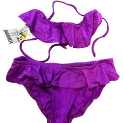 Sonia Vaz’s SONI of Jamaica Designer Swimsuit 2-Piece Bikini Purple Large