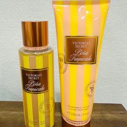 2 Pcs Set Victoria's Secret PINA TROPICALE Fragrance Mist Body Spray & Lotion