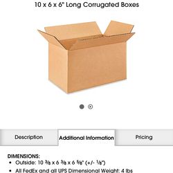 10 x 6 x 6 ULINE CARDBOARD BOXES