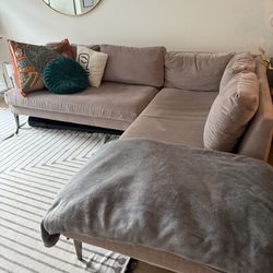 West Elm Andes Pink Sectional