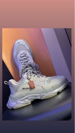 Balenciaga Triple S Clear Sole Grey Size 10.5 Like New