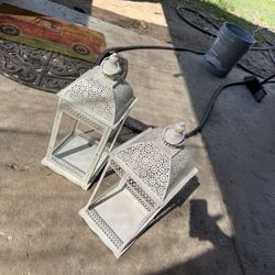 Faroles Blancos Para El Jardín 