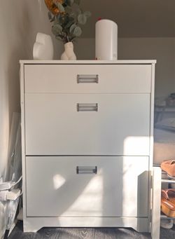 Modern Foldable Shoe Organizer Cabinet - Fits 12-16 shoes