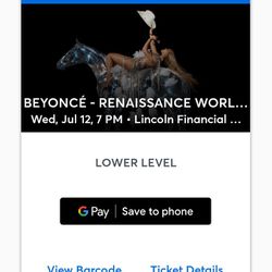 Beyonce Concert Tickets 