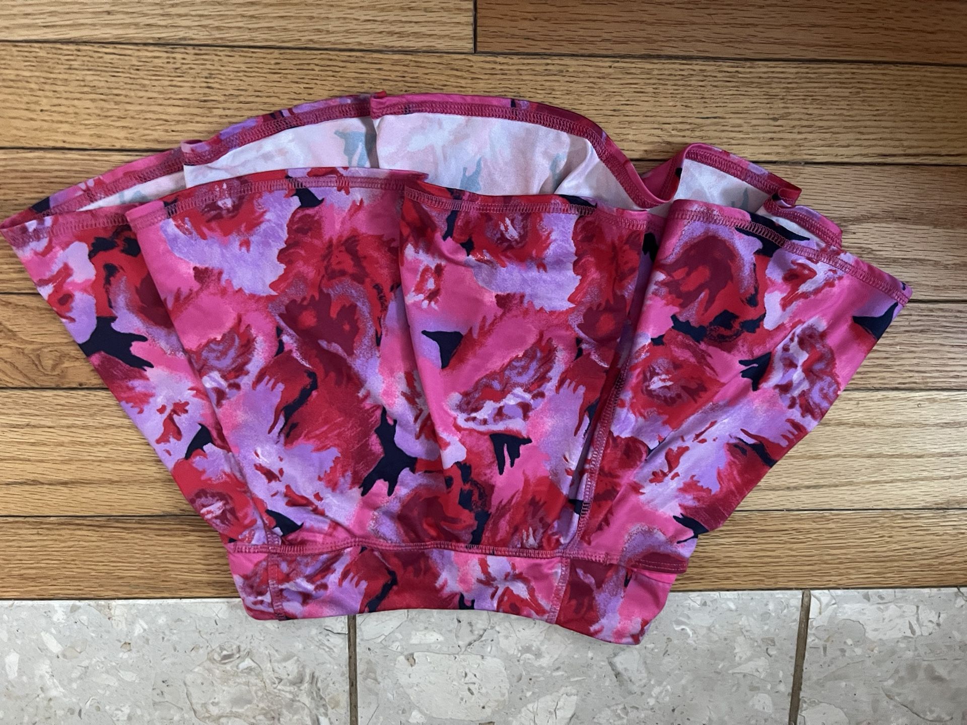 All In Motion Girl’s Size M (7/8) Skort Flower Knit Tennis Skort NWOT