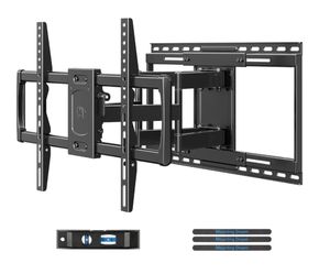 Mounting Dream Sliding Full Motion TV Mount for 42- 86" TVs up to 132lbs Wall Mount Bracket with Articulating Dual Arms, Easy TV Centering, Max VESA 6
