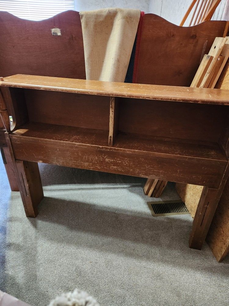 Solid Wood, But Very Scratched Twin Bed Frame