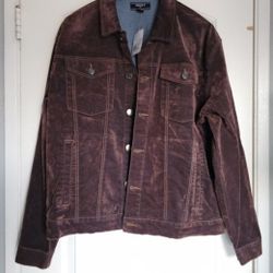 Men's Jacket Denim Faux Suede XXL Brown Chammara Forever 21