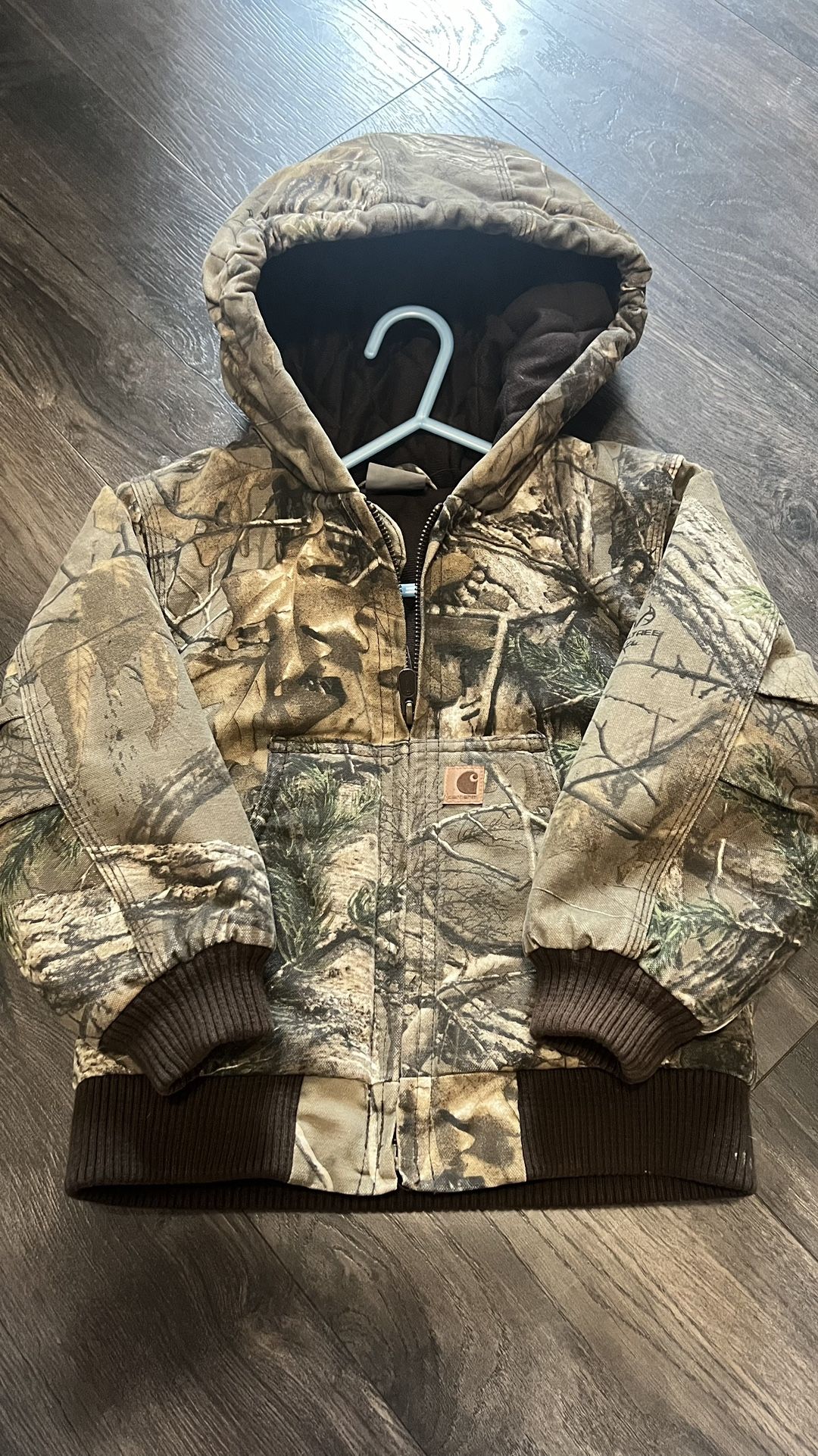 Carhartt camo jacket youth best sale