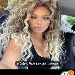 Beautiful Synthetic Hair Wig Blonde Ombre Long