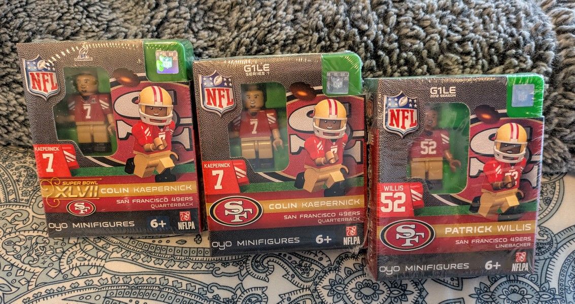 San Francisco 49ers Oyo Minifigure Lot Colin Kaepernick Patrick Willis