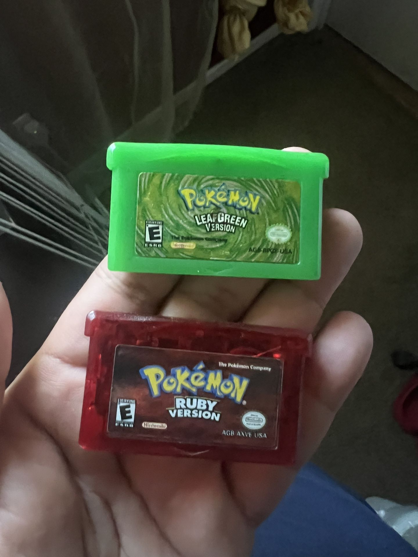 Authentic Pokemon Ruby And leaf Green