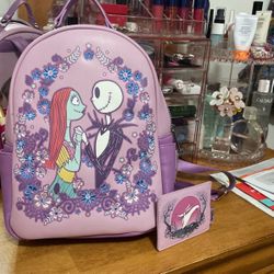 NBC Jack And Sally Loungefly Backpack 