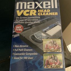 Maxell VCR Head Cleaner New Sealed 