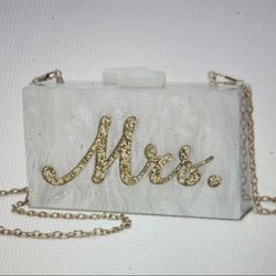 Mrs Clutch Purse Women Evening Bag for Bride