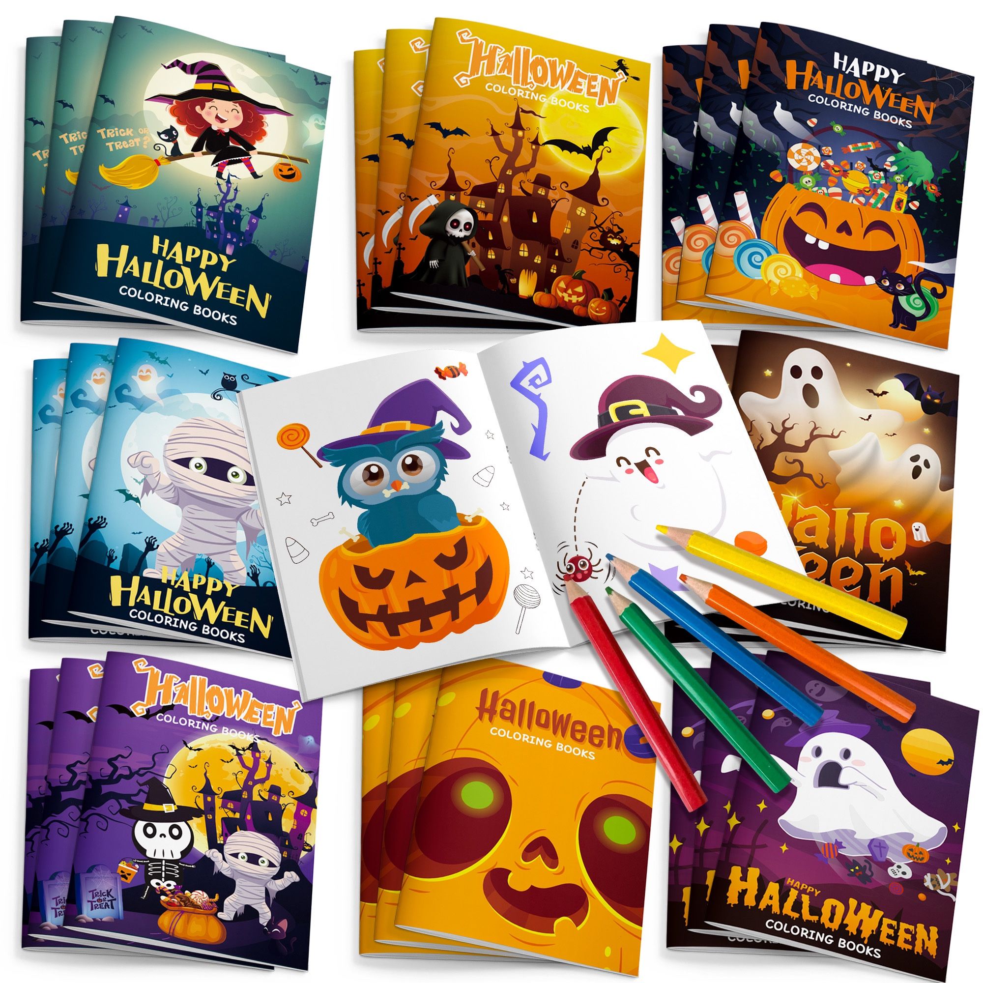 36pcs Halloween Coloring Books (New, Unopened )