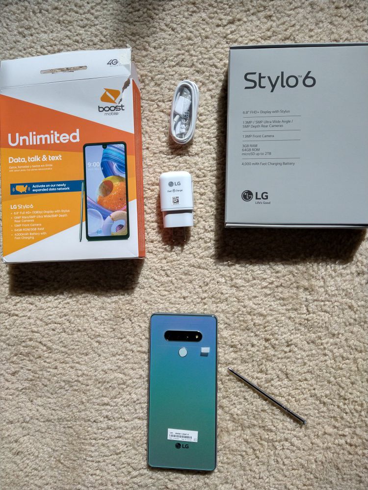 LG stylo 6 ♥️🔥 Boost Mobile only 64 gbs new never used