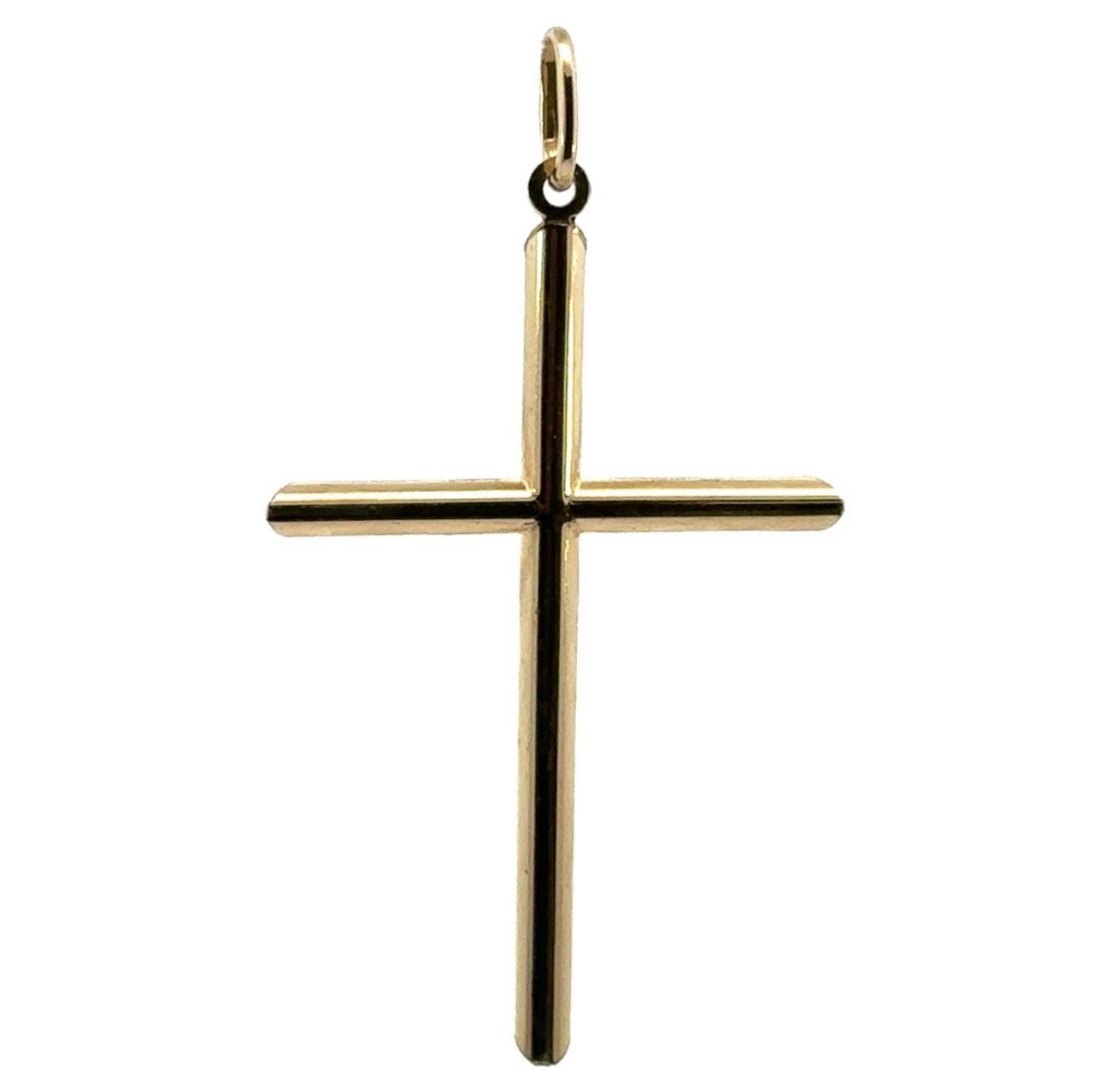 10k Yellow Gold Cross Pendant Charm Necklace GP3096823