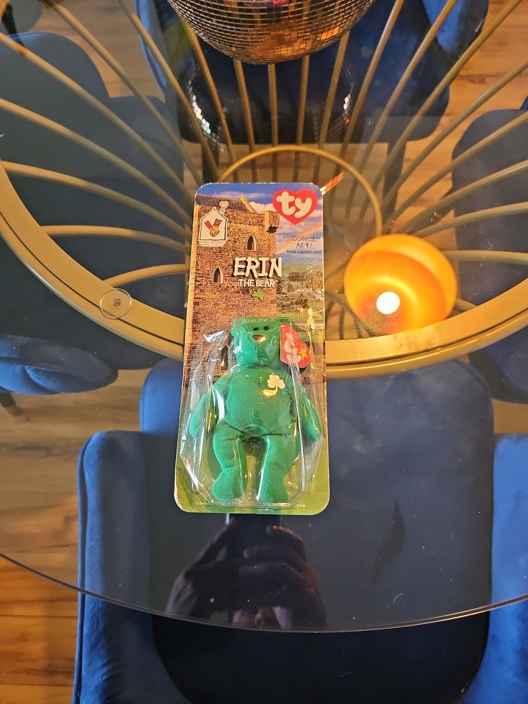 RARE TY McDonalds Teenie Beanie Baby Mini ERIN the Bear 1997 RETIRED WITH ERRORS