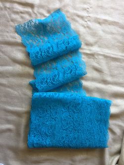 Turquoise Lace 7" wide wedding bridal bridesmaids crafting sewing DIY decor