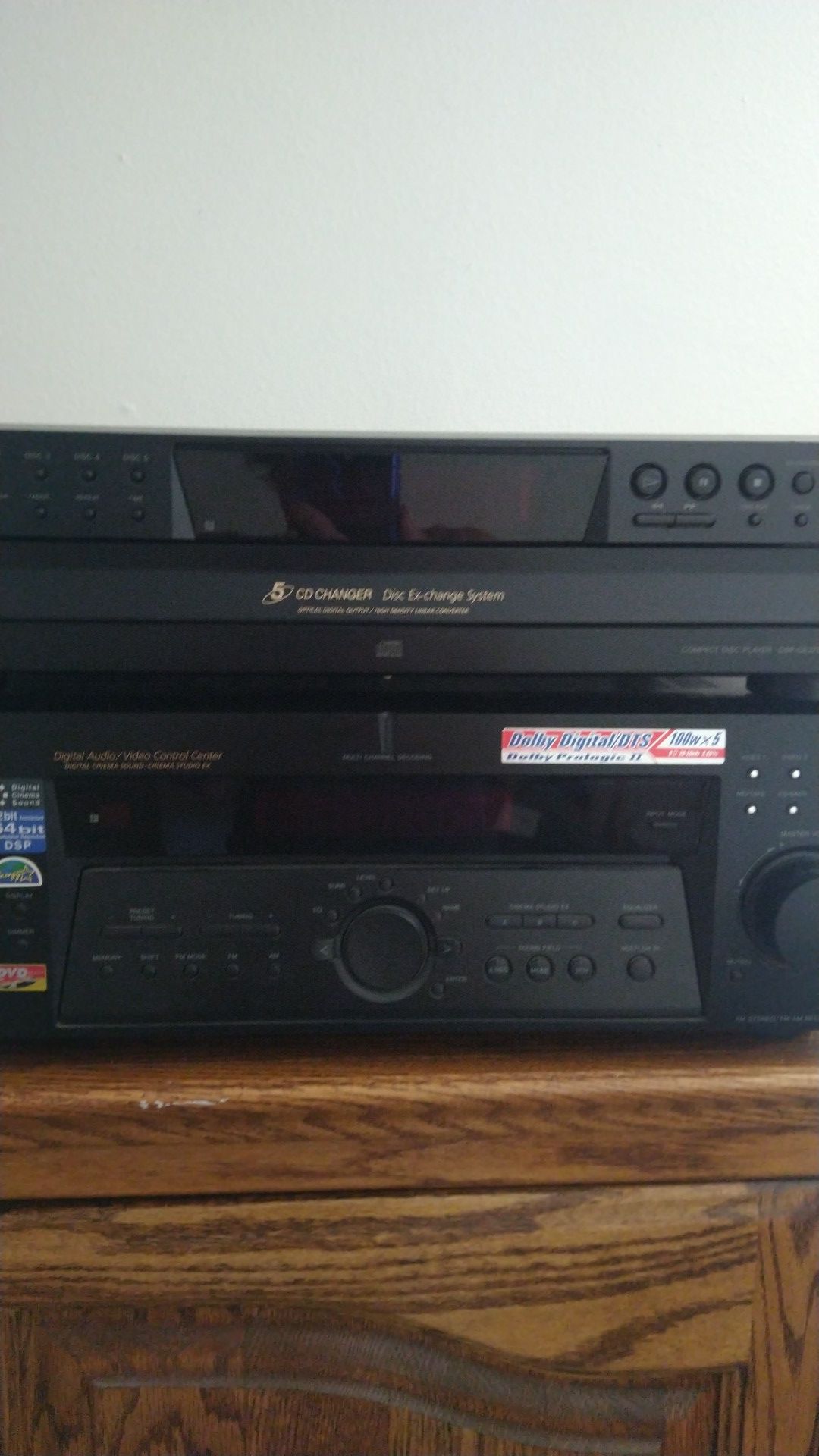 1..Sony Receiver...and 1..5 disc C.D. Changer. They are both in very good condition they are both Sony products.. selling both together for 35.00..