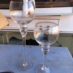 Glass candle vases