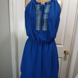 New Enfocus Studio Blue Sleeveless Dress Size 8 | Vestido Azul Nuevo Sin Mangas Talla 8