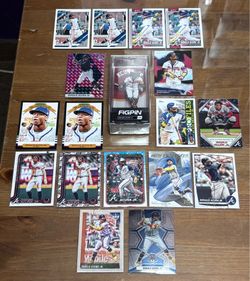Atlanta Braves Ronald Acuna Jr. Card lot w/FigPin NEW