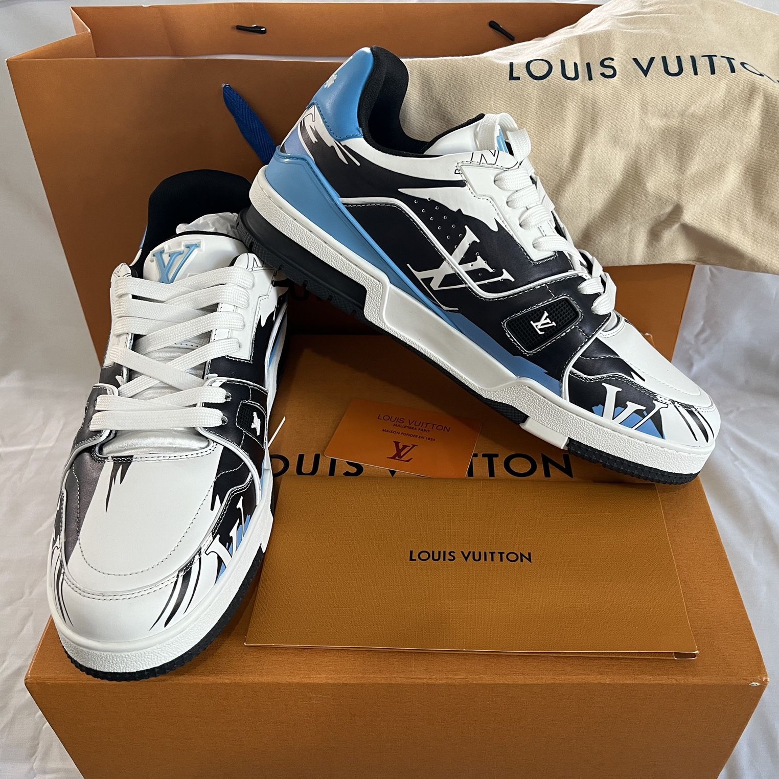 Louis Vuitton Trainer #54 Signature Blue White – Tenisshop.la