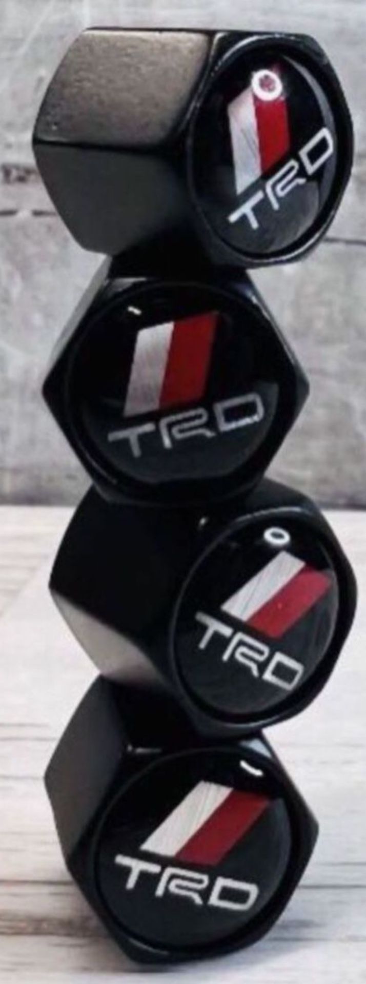 Matte Black TRD Class A Car Airtight Wheel Tire Air Valve Caps Stem Cover