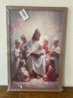 Jesus with Children Framed Wall Art Print