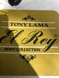 Men’s Leather Cowboy Boots - brand Tony Lama El Rey size 9.5 looks better in person