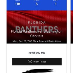 Florida Panthers Vs Washington Capitals Monday Dec 29