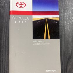 2015 Toyota Corolla Owners Manual 