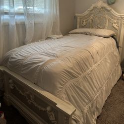 Bed And Matching Night stand With Mirror 