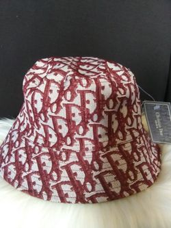 Burgundy Designer bucket hat