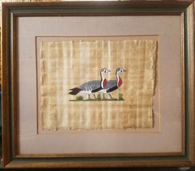 Egyptian painting On Papyrus With Certificate 