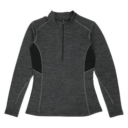 KUHL Nova 1/4 Zip Pullover Womens Large L Gray Sweatshirt Mock Neck Sweater