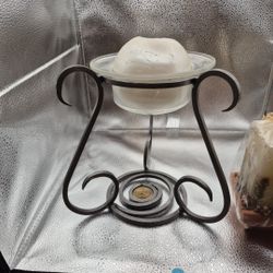 Wrought  iron oil warmer