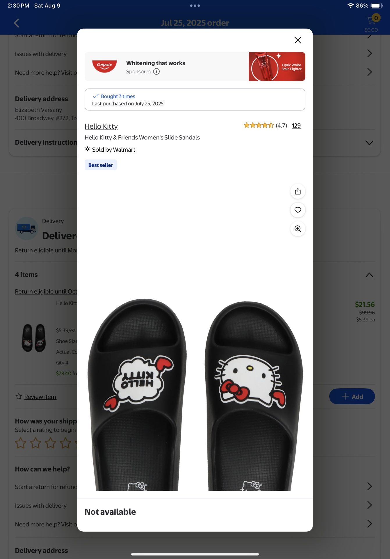 Hello Kitty And Friends Scansion Slide Sandals 