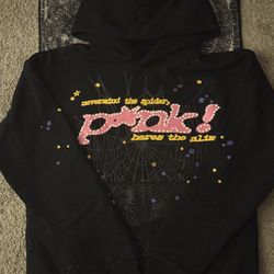 Pink! Black Spider Hoodie