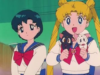 2 pairs medium Custom Sailor Moon and Sailor Mercury Press on Nails