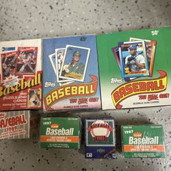 Sealed Boxes Of vintage Baseball Cards 