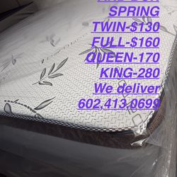 CAMAS NEW MATTRESS KING, QUEEN,  FULL AND TWIN