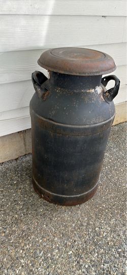 Antique milk can