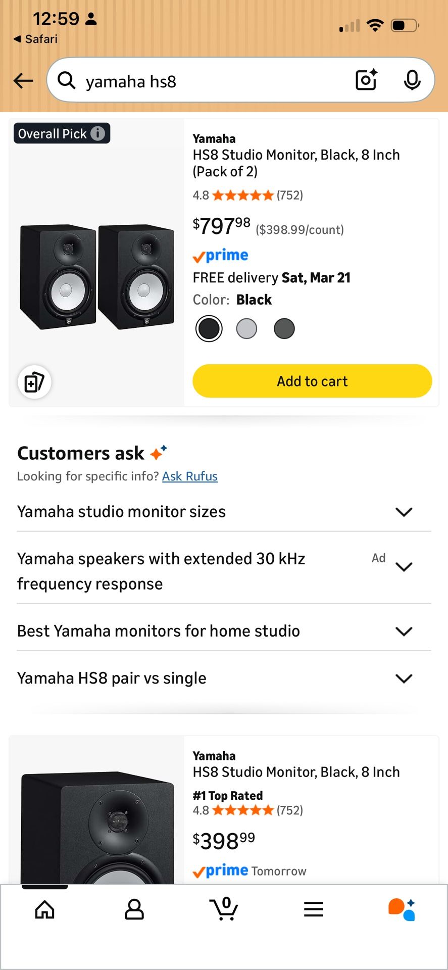 Yamaha HS8 Monitor