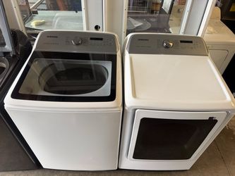 Samsung smart top load extra capacity washer and dryer set