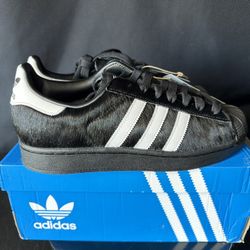 Adidas Superstar 2 Black Pony Hair Size Women’s Size 9